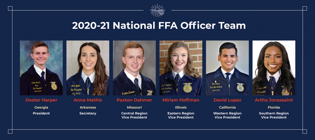 2020-21 National Officer Team Elected During 93rd National FFA Convention &  Expo - National FFA Organization